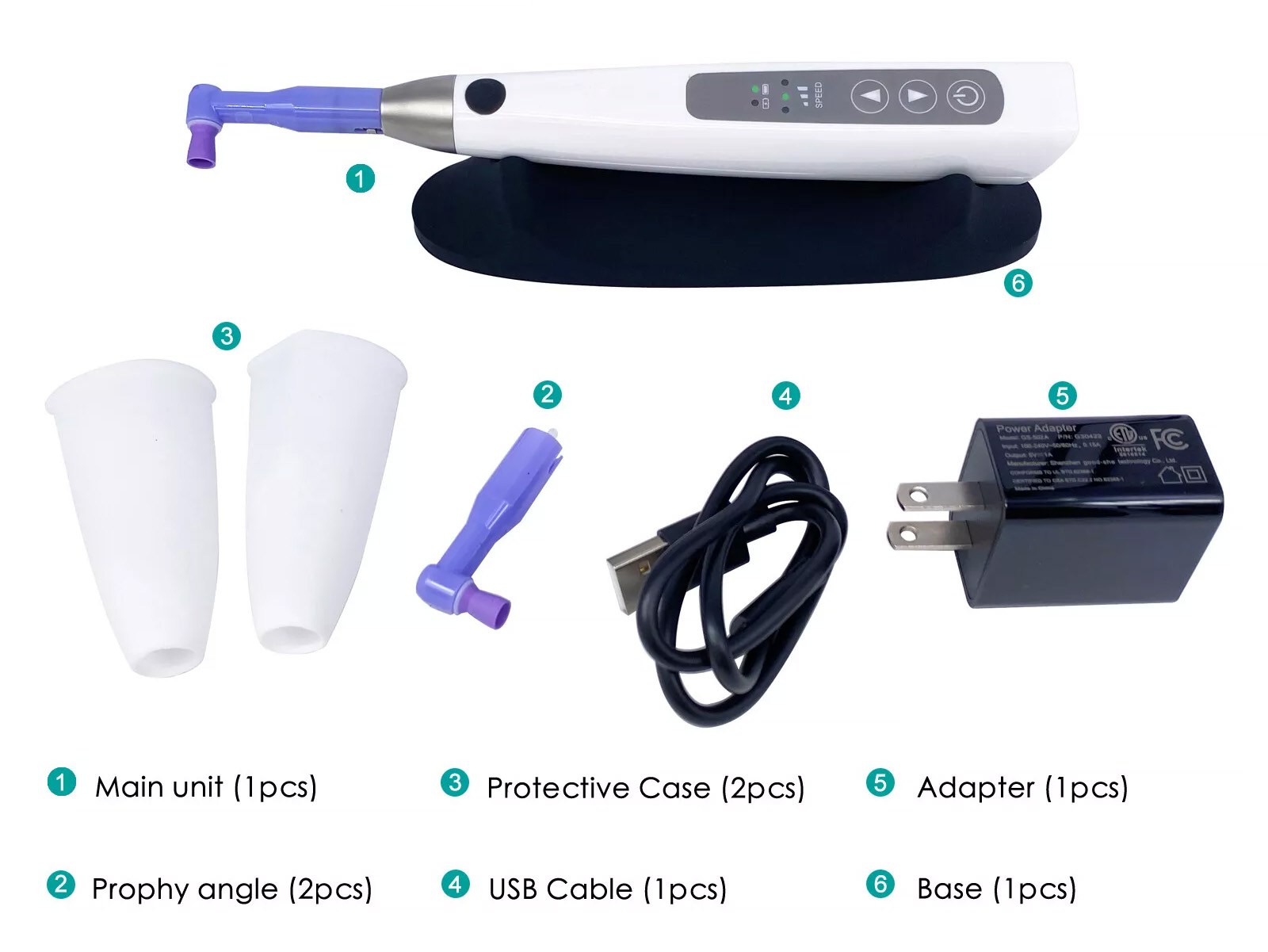 Betterway I-Prophy Dental Electric Cordless Hygiene Prophy Handpiece 360° Swivel